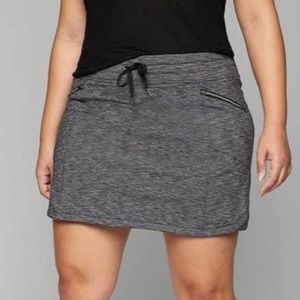 Tangerine Soft Active Skort Stretch Lined Light Heather Grey Size Large